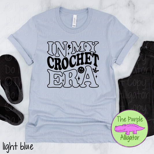 In My Crochet Era Apparel Funny Crochet Shirt Yarn Lover Craft Hobby Maker Gift Knitting Crochet 1225 AR
