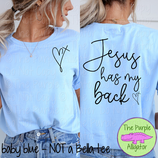 Jesus Has My Back Front/Back 0924 (d2f SDS)
