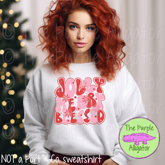 Jolly Merry Blessed Red Pink 1124 (d2f HMD)