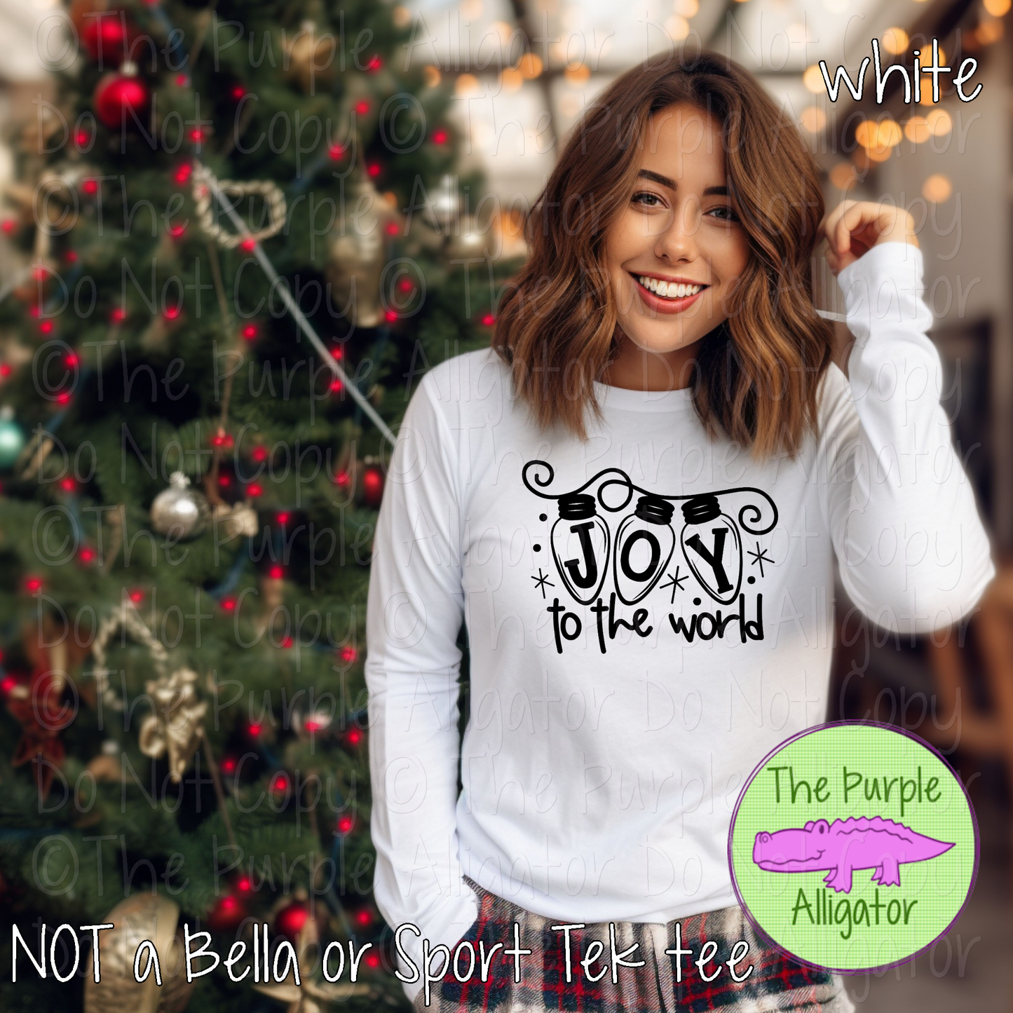 Joy to the World Lights Christmas Shirt, Joy to the World Holiday Apparel, Christmas Lights Shirt, Festive Christmas Apparel 1219 SCA
