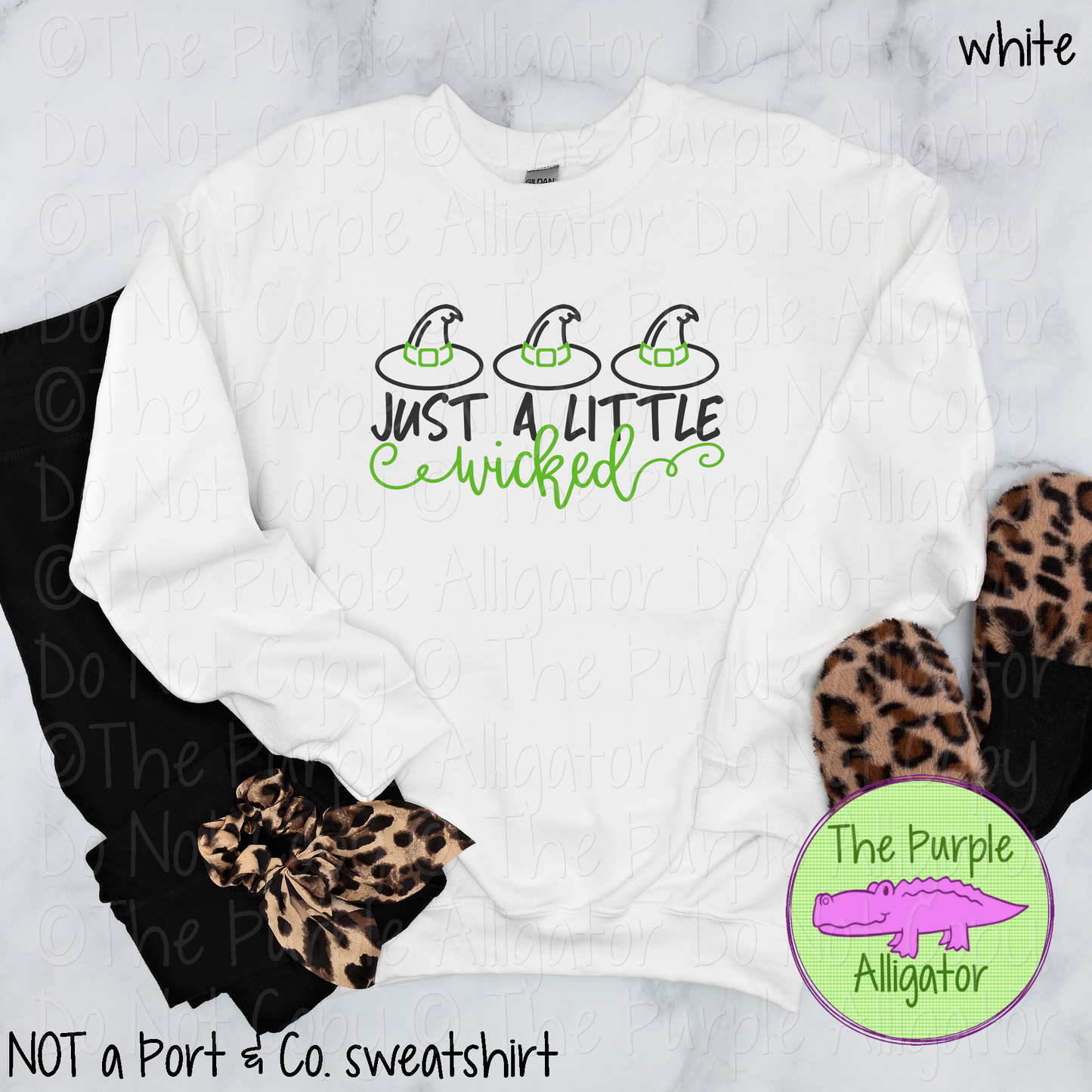 Just a Little Wicked | Funny Witch Halloween Graphic Tee for Women 1018 SSD