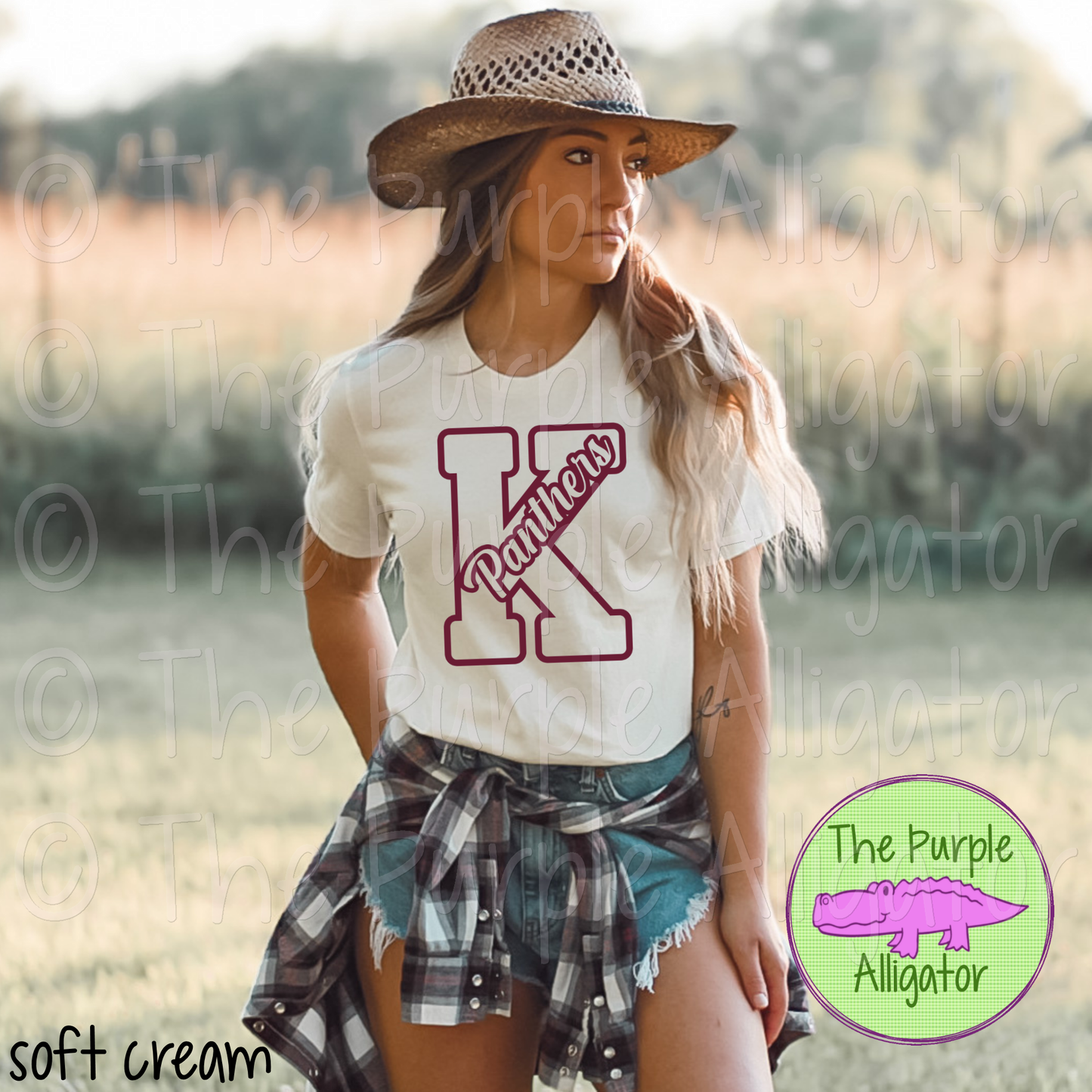Kennedy K Panthers Mascot School Spirit - CHOOSE YOUR DESIGN COLOR (d2f TPA)