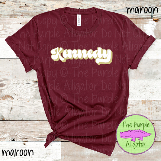 Kennedy Throwback – Custom School & Mascot Spirit Wear Apparel 0826 TPA