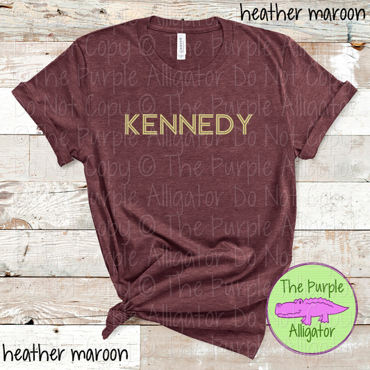 Kennedy Dualline Classic – The Retro Line Series Vintage Double Line Lettering Custom Spirit Wear 0426 TPA