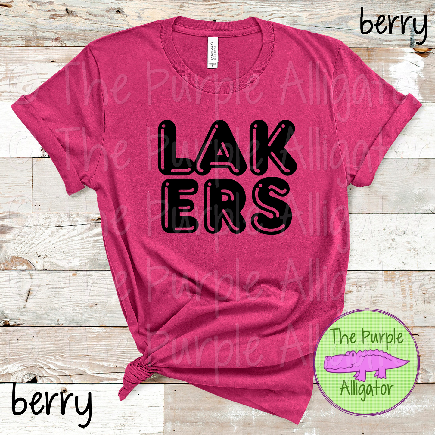 Lakers Bubble Frft Mascot School Spirit - CHOOSE YOUR TEXT COLOR (d2f TPA)