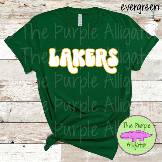 Lakers Retro Swash Spirit Wear - Custom Two-Color Design - CHOOSE YOUR DESIGN COLORS (d2f TPA)