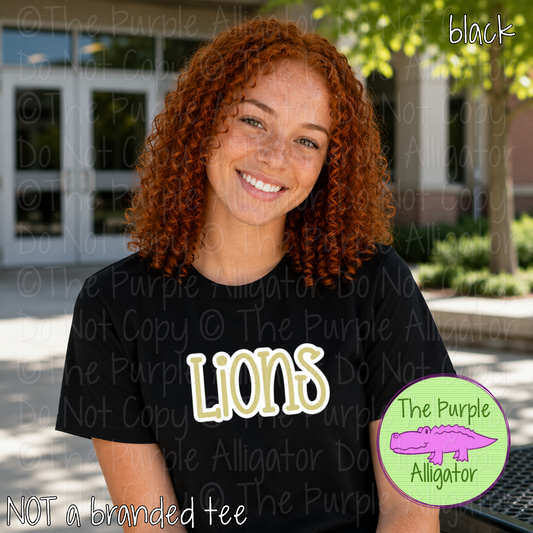 Lions Quirk – Custom Spirit Wear School & Mascot Apparel 0926 TPA
