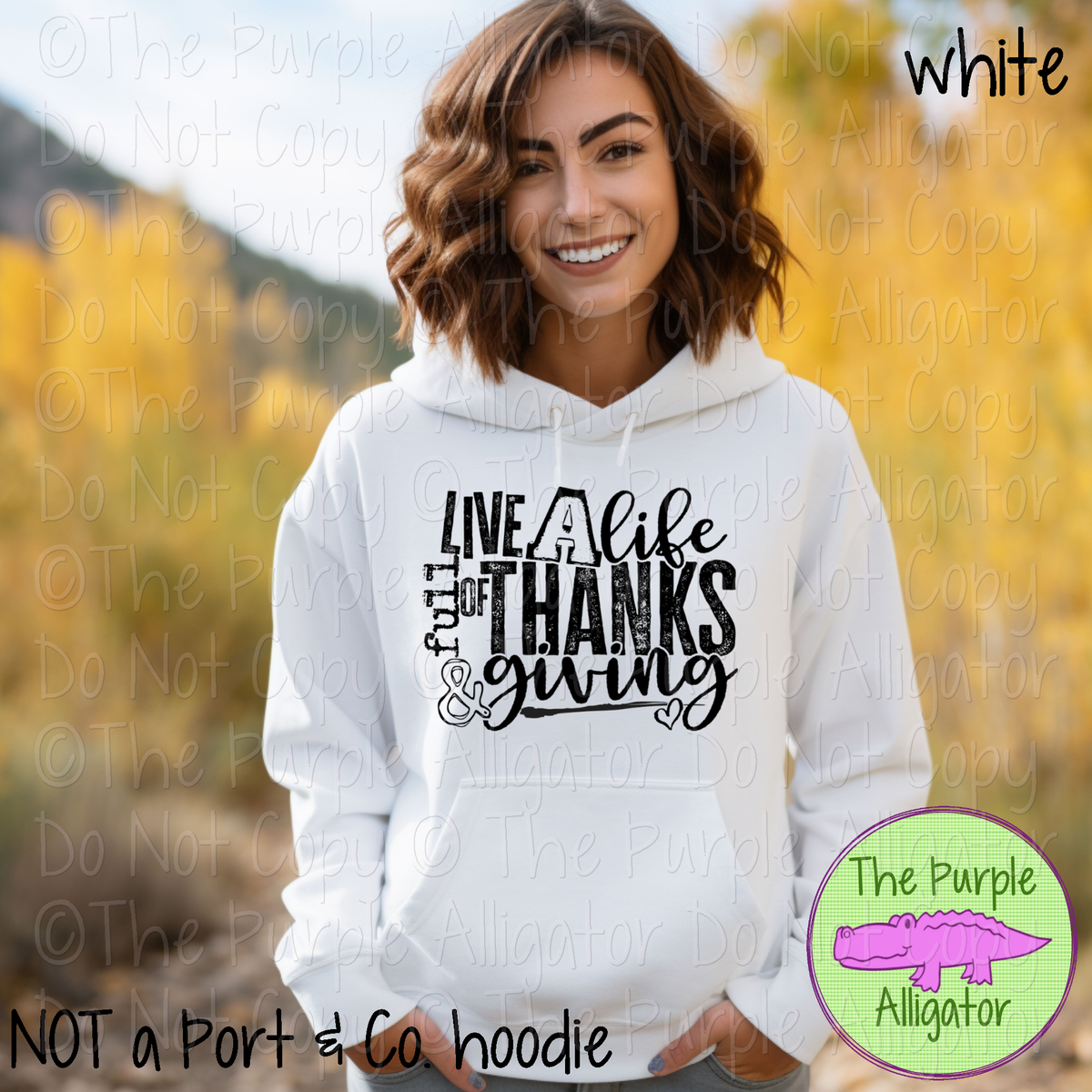 Live a Life Full of Thanks & Giving Thanksgiving Graphic Tee 0921 HMD