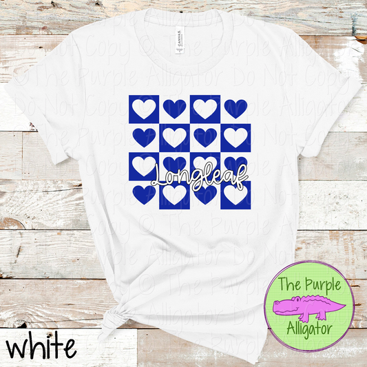 Longleaf Heart Checkerboard – Custom School Spirit Wear 0924 TPA
