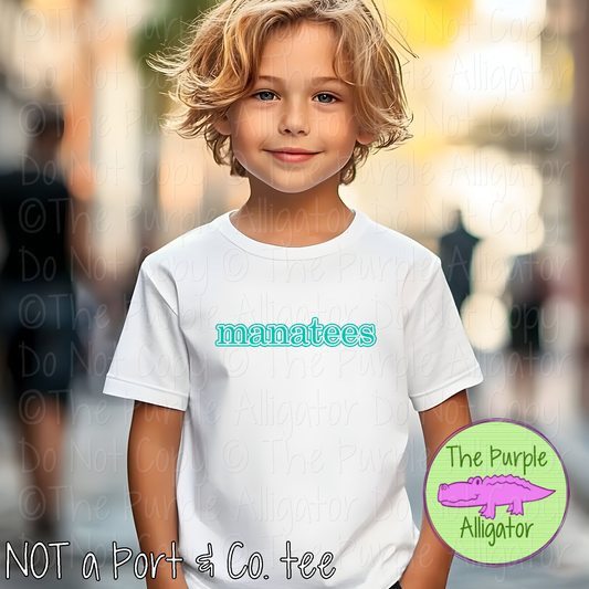 Manatees Legacy Outline - The Classic Series - Custom School & Mascot Spirit Wear Apparel 0626 TPA