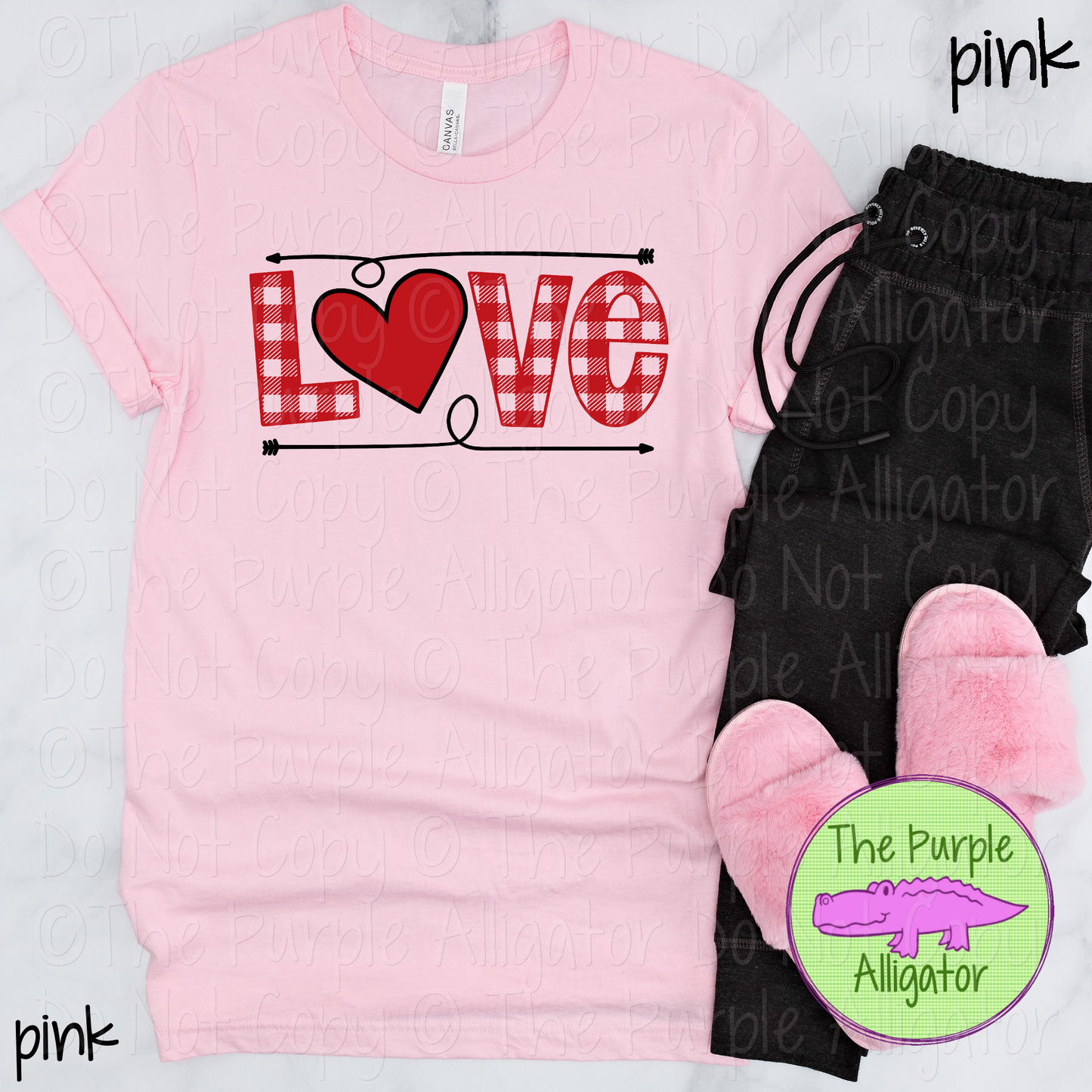 Love Plaid Shirt - Red Buffalo Plaid Valentine Tee - Heart Graphic Shirt 0120 IDK