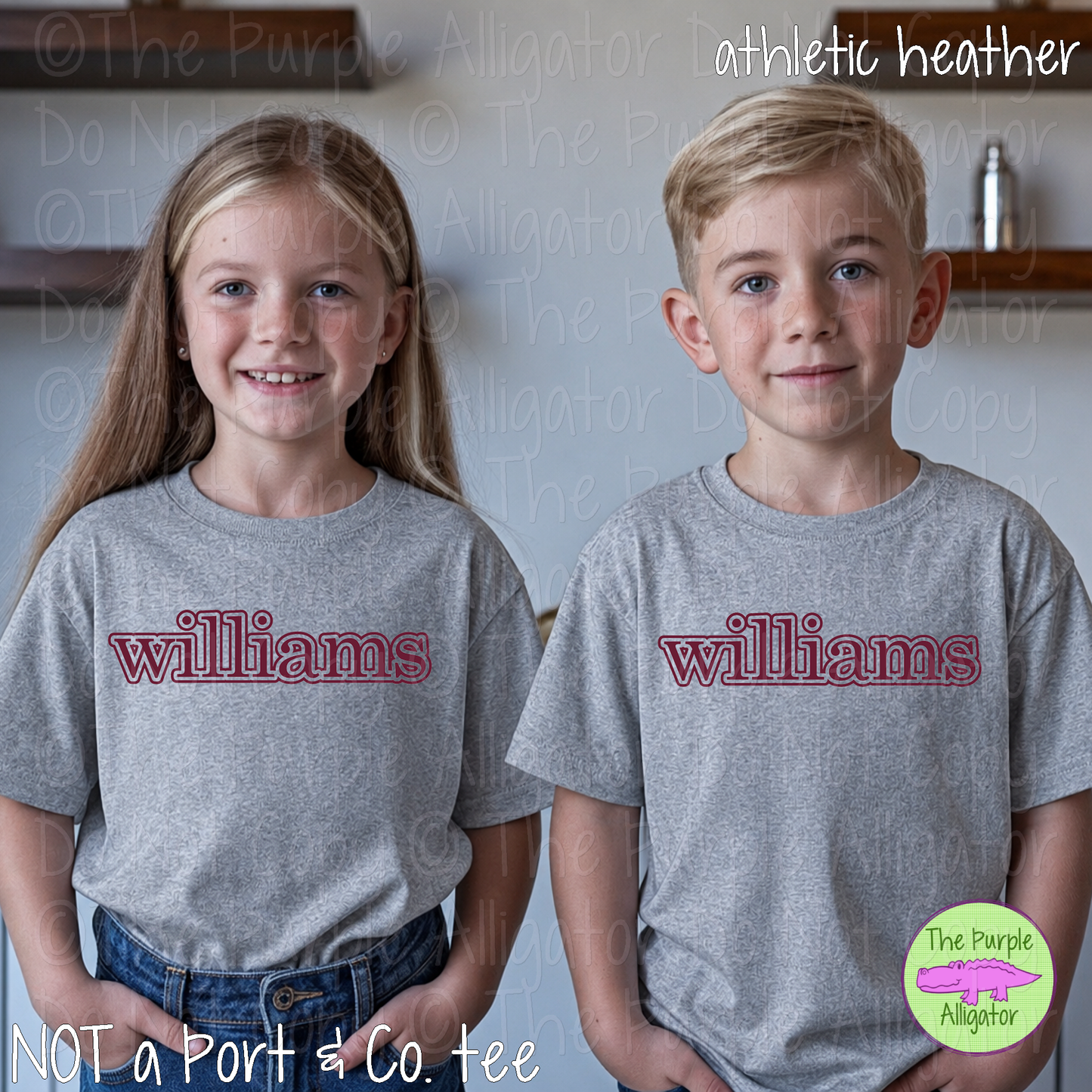 Williams Legacy Outline - The Classic Series - Custom School & Mascot Spirit Wear Apparel 0626 TPA