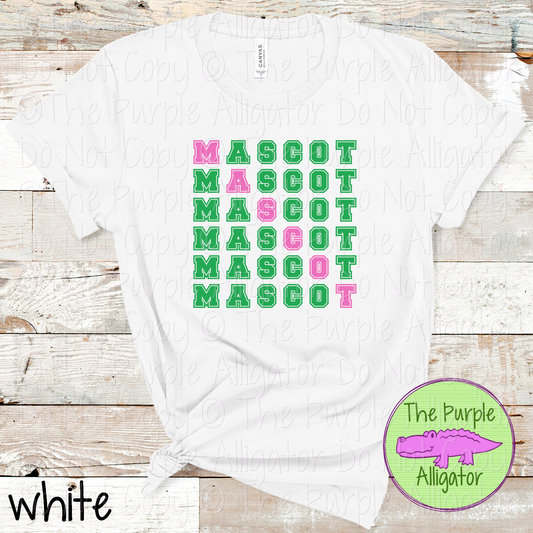 YOUR Mascot 2 Color Stack Design | Custom Spirit Wear for Teachers, Students & Fans - CHOOSE YOUR DESIGN COLORS - 0725 (d2f TPA)