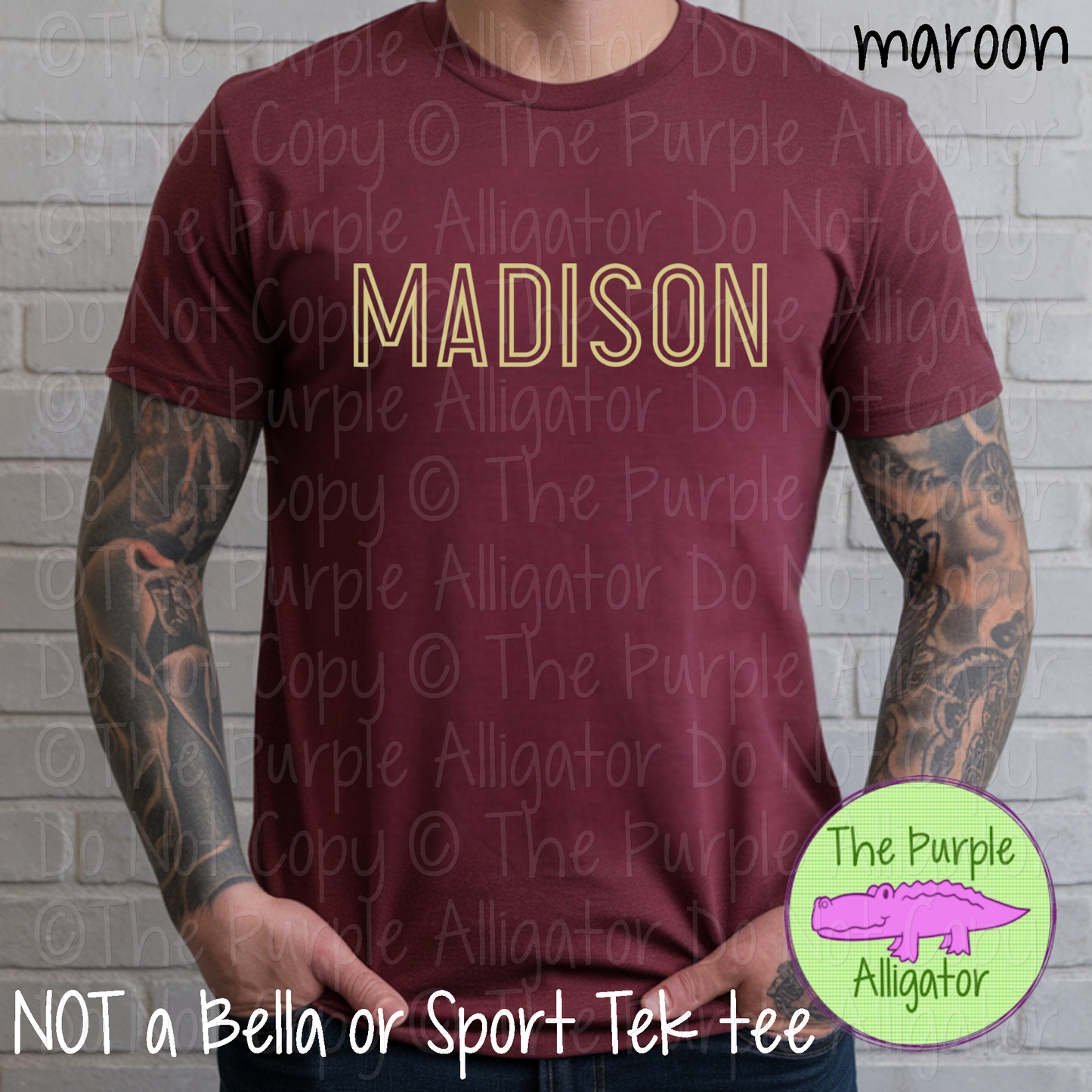 Madison Iron Line - The Outline Series | Outline Spirit Wear Shirt - Bold Modern Block Design 0226 TPA