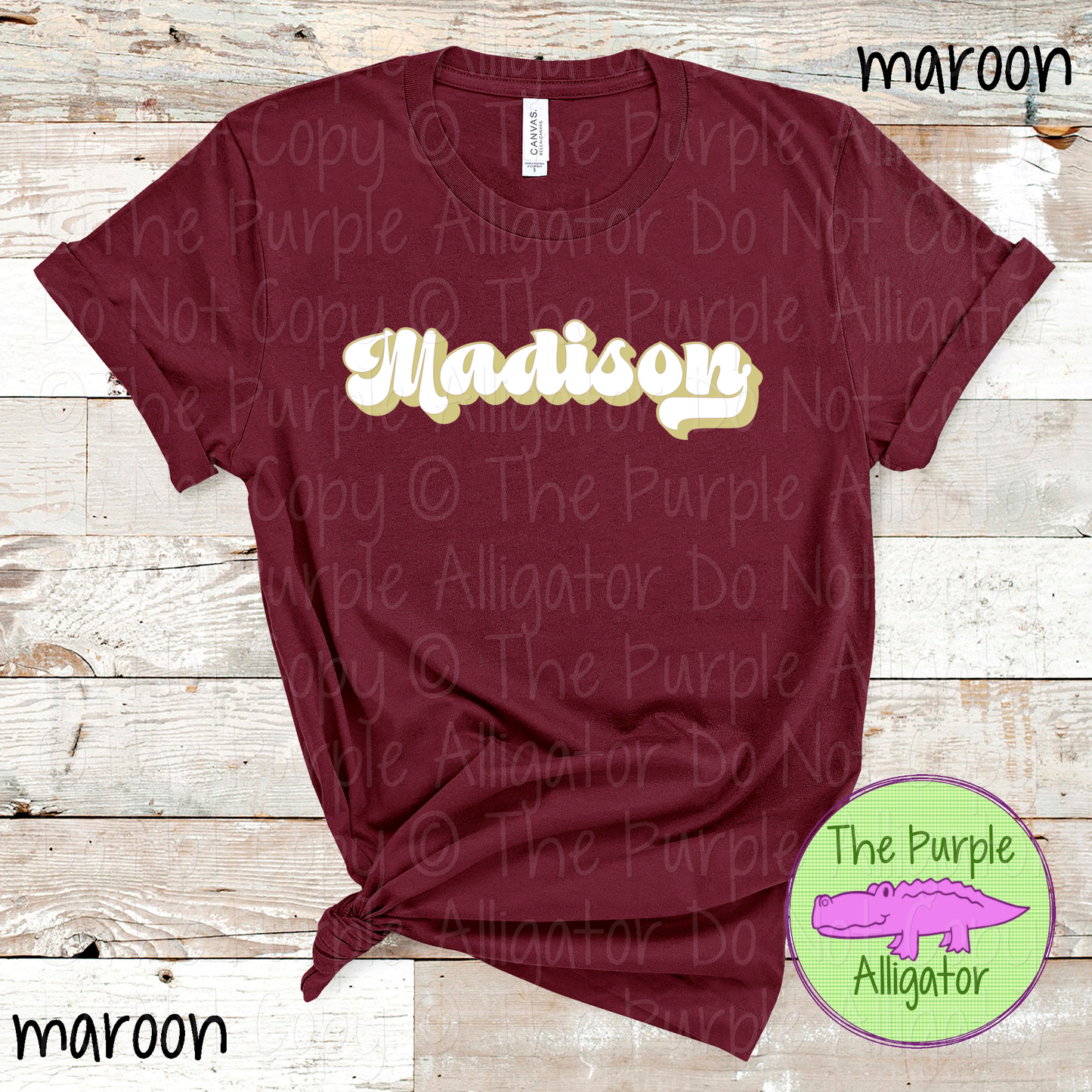 Madison Throwback – Custom School & Mascot Spirit Wear Apparel 0826 TPA