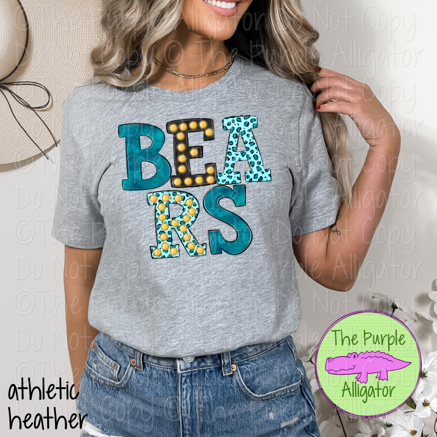 Bears Marquee Varsity Mascot School Spirit Wear Team Gear 0325 (d2f TPA)