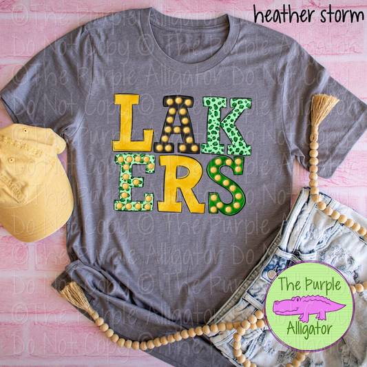 Lakers Marquee Varsity Mascot School Spirit Wear Team Gear 0325 (d2f TPA)
