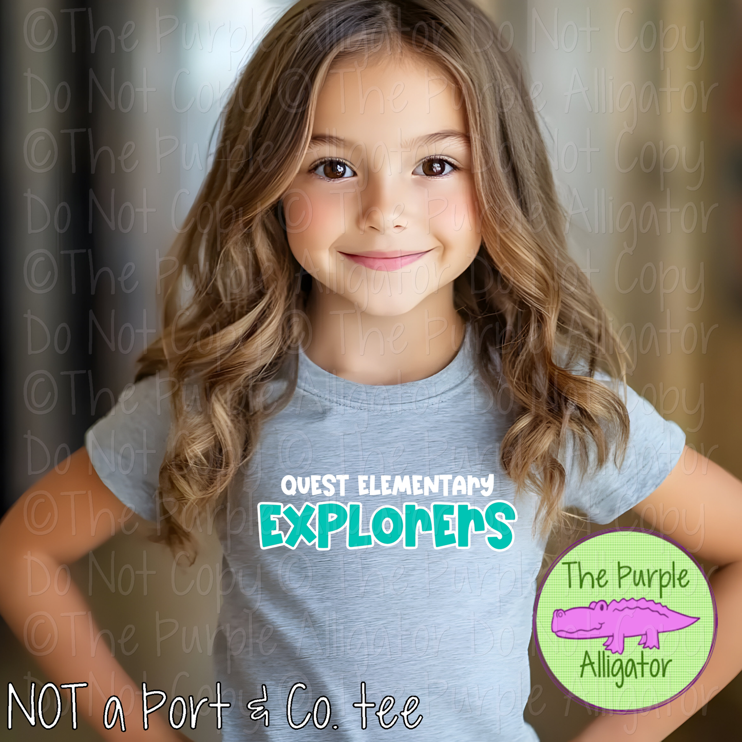 Quest Elementary Explorers Mascot Bounce – Custom Elementary School Spirit Wear Mascot Apparel 0726 TPA