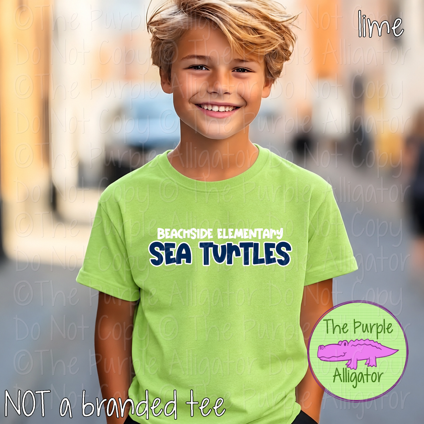 Beachside Elementary Sea Turtles Mascot Bounce – Custom Elementary School Spirit Wear Mascot Apparel 0726 TPA