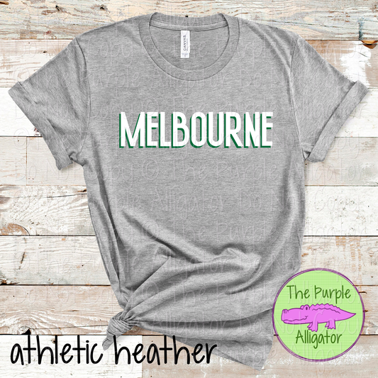 Melbourne NF Two-Tone Offset Spirit Design | Bold Two-Color Offset Text Design | CHOOSE YOUR DESIGN COLORS 0825 (d2f TPA)