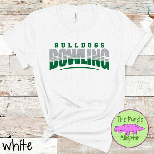 Bulldogs Bowling SC1 Mascot School Spirit Wear Team Swag - CHOOSE YOUR DESIGN COLORS (d2f TPA)