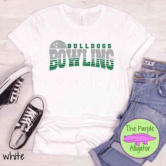 Bulldogs Bowling SC4 Mascot School Spirit Wear Team Swag - CHOOSE YOUR DESIGN COLORS (d2f TPA)
