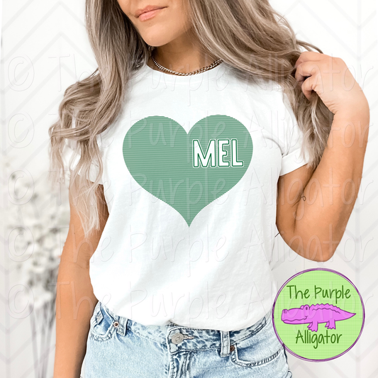 Melbourne MEL Mini Stripes Heart School Spirit (d2f TPA)