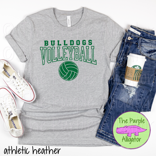Bulldogs Volleyball SC49 Mascot School Spirit - CHOOSE YOUR DESIGN COLOR (d2f TPA)