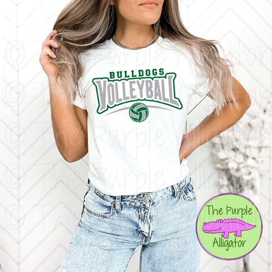 Bulldogs Volleyball SC55 Mascot School Spirit - CHOOSE YOUR DESIGN COLORS (d2f TPA)
