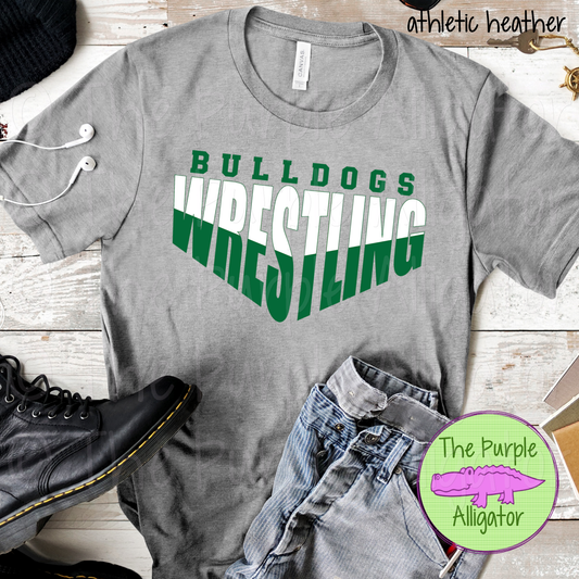 Bulldogs Wrestling SC6 Mascot School Spirit - CHOOSE YOUR DESIGN COLOR (d2f TPA)