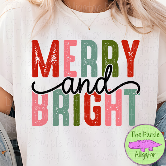 Merry and Bright – Classic Holiday Shirt for Christmas Cheer & Festive Fun 0725 (D2F RC)