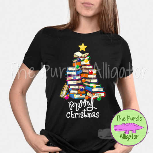Merry Christmas Book Tree (fc KD)