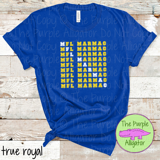 MFL MarMac 2 Color Stack Design | Custom Spirit Wear for Teachers, Students & Fans - CHOOSE YOUR DESIGN COLORS - 0725 (d2f TPA)