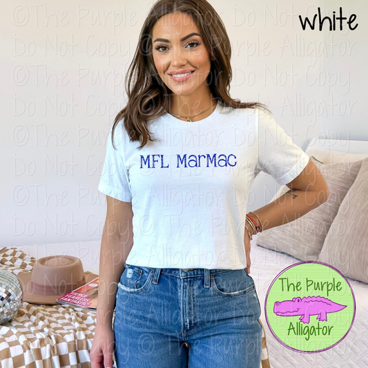 MFL MarMac Distorted | Bold Brush Stroke Spirit Wear Design – Rough Distorted School Style | CHOOSE YOUR TEXT COLOR - 0825 (d2f TPA)