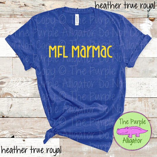 MFL MarMac Happy Bro | Fun & Playful School Spirit Wear for Teachers, Students & Fans – CHOOSE YOUR DESIGN COLORS - 0825 (d2f TPA)