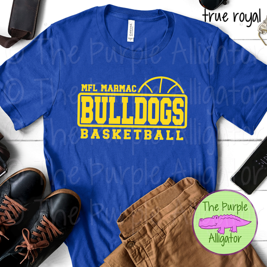 MFL MarMac Bulldogs Basketball SC9 Mascot School Spirit - CHOOSE YOUR DESIGN COLOR (d2f TPA)