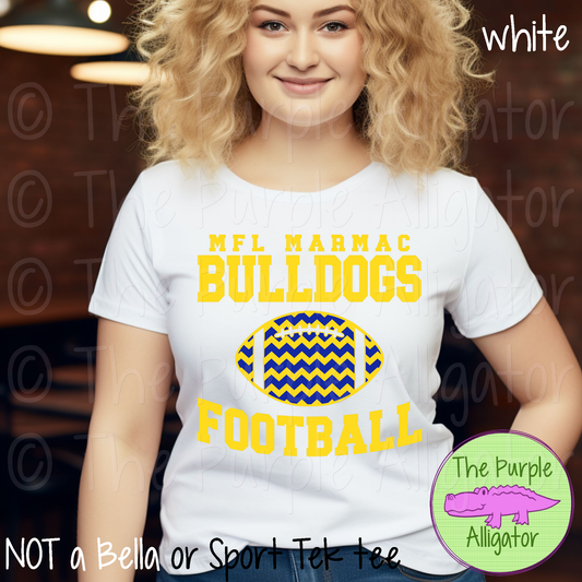 MFL MarMac Bulldogs Football SC4 Mascot School Spirit - CHOOSE YOUR DESIGN COLORS (d2f TPA)