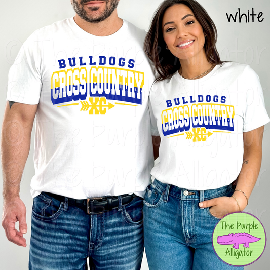 Bulldogs Cross Country SC17 Mascot School Spirit Wear Team Swag - CHOOSE YOUR DESIGN COLORS (d2f TPA)