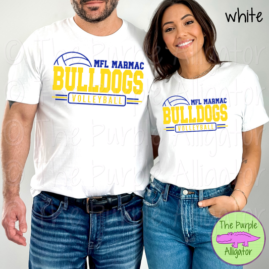 MFL MarMac Bulldogs Volleyball SC13 Mascot School Spirit - CHOOSE YOUR DESIGN COLORS (d2f TPA)
