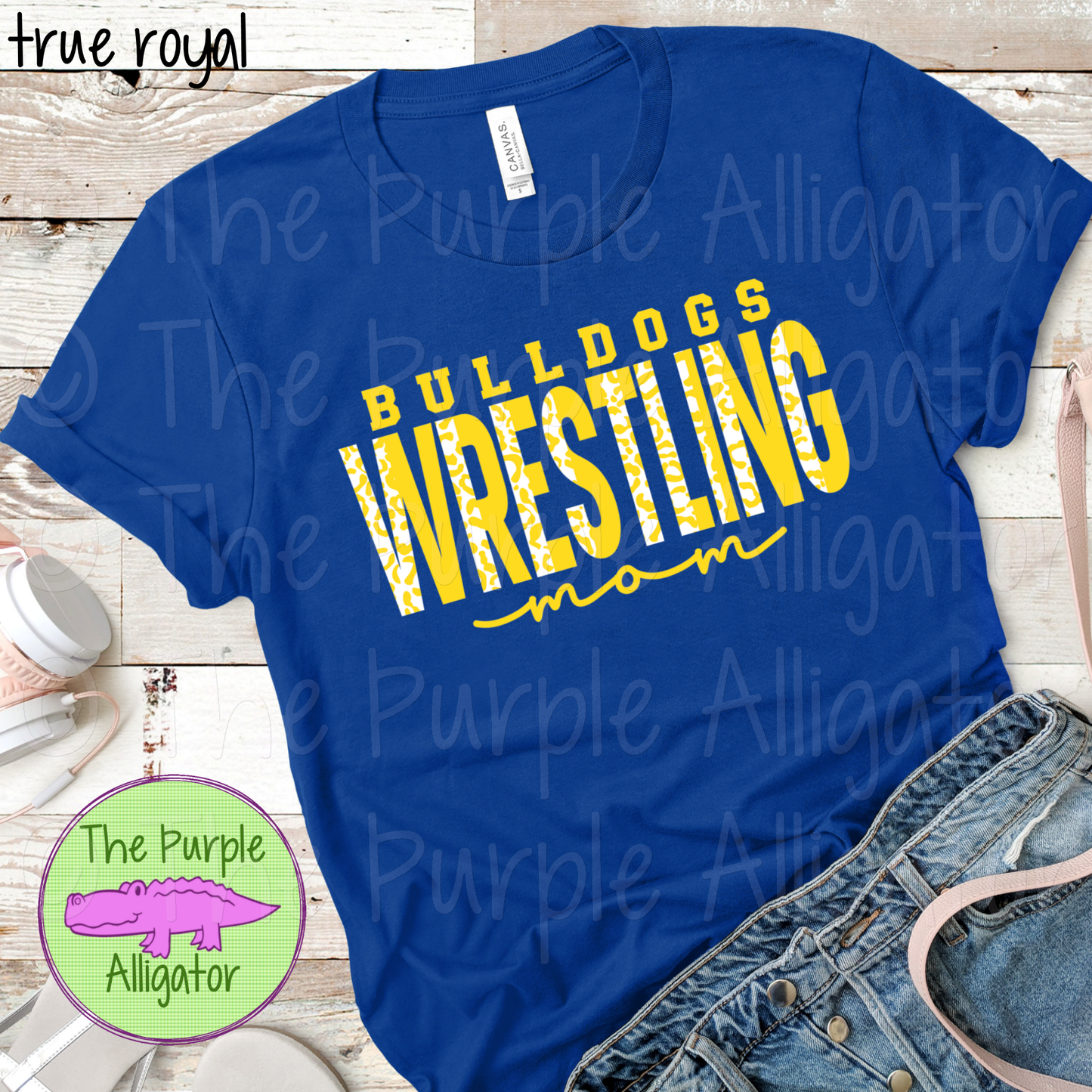 Bulldogs Wrestling Mom SC1 Mascot School Spirit - CHOOSE YOUR DESIGN COLORS (d2f TPA)