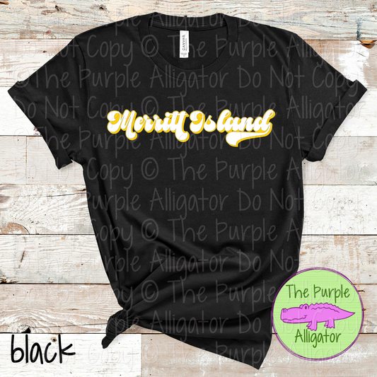 Merritt Island B-Retro | Custom Retro School Spirit Wear for Students, Staff & Fans - CHOOSE YOUR DESIGN COLORS 0725 (d2f TPA)
