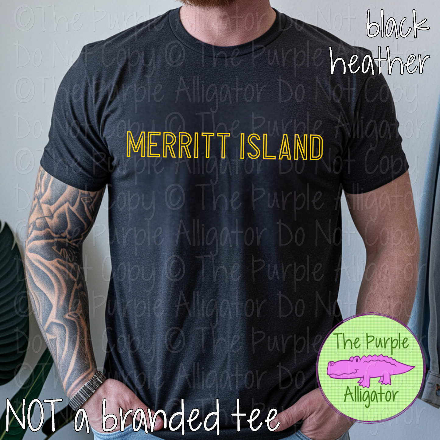 Merritt Island Iron Line - The Outline Series | Outline Spirit Wear Shirt - Bold Modern Block Design 0226 TPA