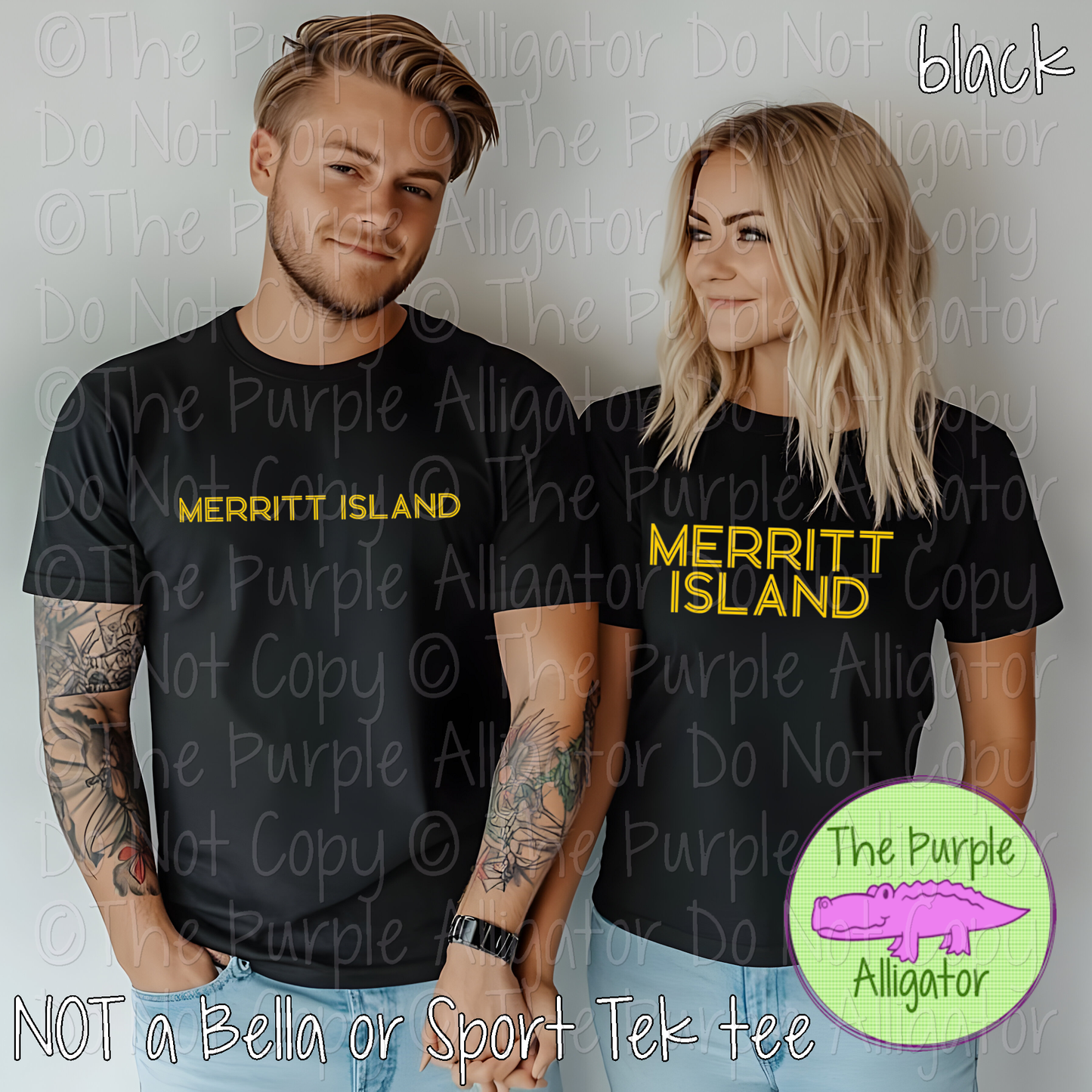 Merritt Island Dualline Classic – The Retro Line Series Vintage Double Line Lettering Custom Spirit Wear 0426 TPA