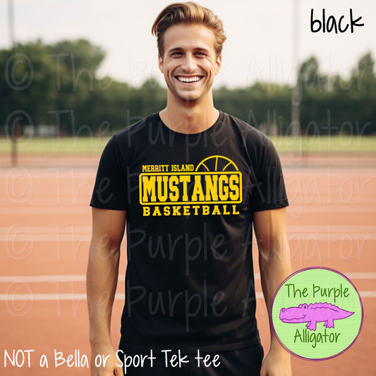 Merritt Island Mustangs Basketball SC9 Mascot School Spirit - CHOOSE YOUR DESIGN COLOR (d2f TPA)