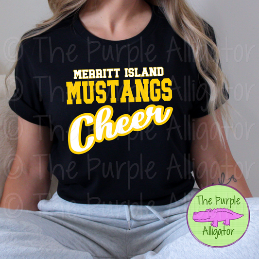 Merritt Island Mustangs Cheer SC16 Mascot School Spirit - CHOOSE YOUR DESIGN COLORS (d2f TPA)