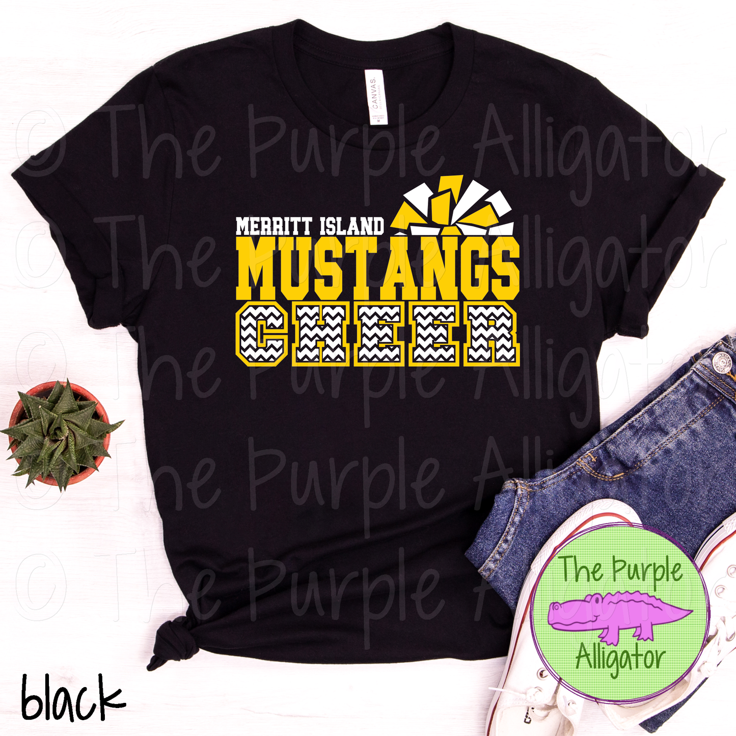 Merritt Island Mustangs Cheer SC8 Mascot School Spirit - CHOOSE YOUR DESIGN COLORS (d2f TPA)