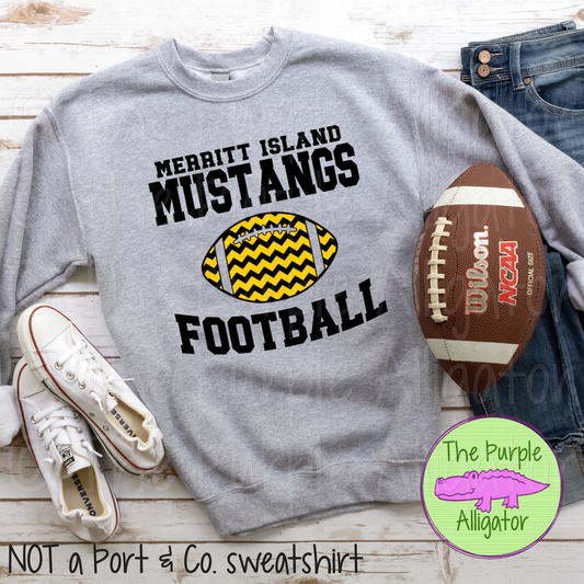 Merritt Island Mustangs Football SC4 Mascot School Spirit - CHOOSE YOUR DESIGN COLORS (d2f TPA)