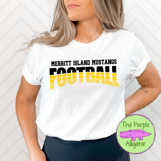 Merritt Island Mustangs Football SC41 Mascot School Spirit - CHOOSE YOUR DESIGN COLORS (d2f TPA)