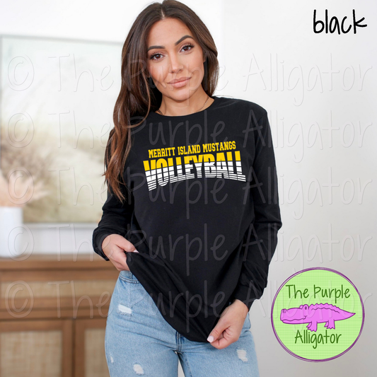 Merritt Island Mustangs Volleyball SC38 Mascot School Spirit - CHOOSE YOUR DESIGN COLORS (d2f TPA)