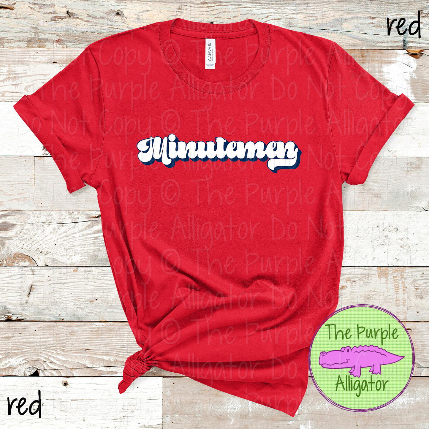 Minutemen Throwback – Custom School & Mascot Spirit Wear Apparel 0826 TPA